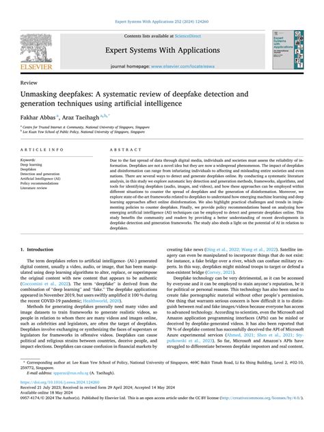 Unmasking deepfakes: A systematic review of deepfake detection。